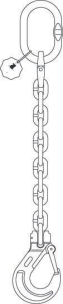 Elingue chaîne 1 brin ajustable 3,15T 1,5m grade 80