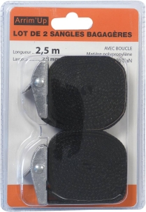 Sangle bagagère avec boucle 25mm 2,5m 300kg - 125 lots de 2 pcs