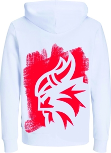 Sweat blanc taille M unisexe Drakkar Drakko rouge