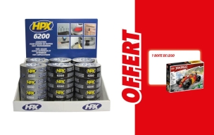 Ruban adhésif/toile américaine noir et argent 0,30x48mm 25m - présentoir de 24 pcs