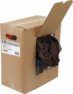 Chiffon couleur textile polycoton - lot de 8 cartons distributeurs de 10Kg