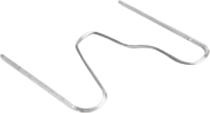 Agrafes coin extérieur 0,6mm - lot de 100 pcs