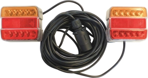 Kit de signalisation arrière LED 12V 12m magnétique entre feux 4m - blister - lot de 5 pcs