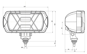 Phare de travail rectangle 195x100mm - lot de 2