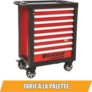 Servante d'atelier 8 tiroirs avec plan de travail en ABS 770x465x970mm