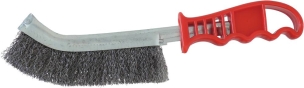Brosse métallique convexe fil acier 250mm avec manche PVC - lot de 12 pcs