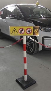 Pancarte pvc "Danger, zone de travail VEH"