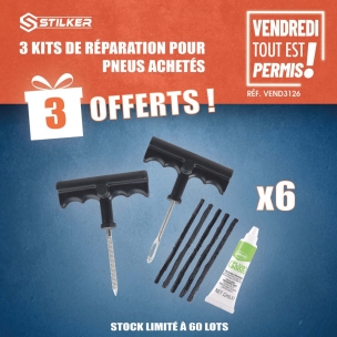 OPE VTEP - Lot de 6 kits de réparation pour pneus Tubeless de 8 pcs réf.17193 dont 3 offerts