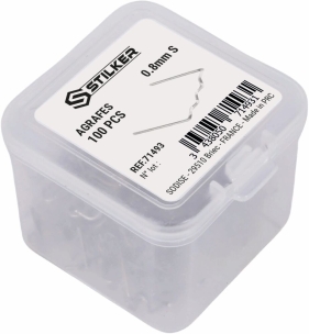 Agrafes plates pour agrafeuse thermique 0,8mm - lot de 100 pcs