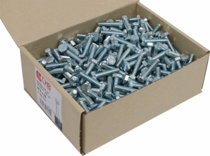 Vis à tête hexagonale class 8.8 zingué blanc M6x25mm DIN 933 - boîte de 400 pcs