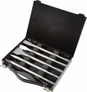 Mallette métal pic/burin SDS+ - 5 pièces