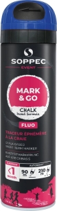 Peinture traceur de chantier 1 mois bleu fluo - lot de 12 aérosols 650ml