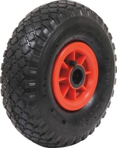 Roue gonflable jante PVC 260x85mm alésage 20mm 150kg - pour diable