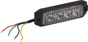 Feu de pénétration 4 LED 12/24V orange 9 flashs différents - blister