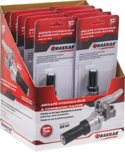 Agrafe hydraulique coupleur à billes à connexion rapide M10 550 bar - présentoir de 10 blisters Agrafe hydraulique coupleur à billes à connexion rapide M10 550 bar - présentoir de 10 blisters