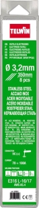 Electrodes de soudage rutile inox 3,2x350mm - blister de 8 pcs