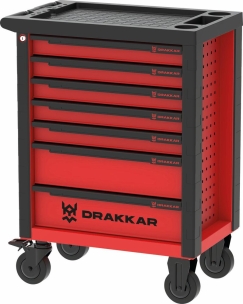 Servante d'atelier 7 tiroirs rouge/noir 765x465x972mm