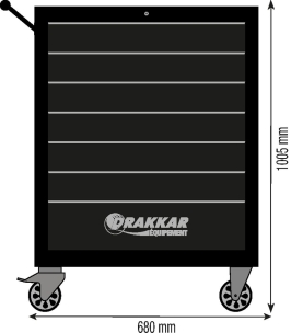 Servante d'atelier noire 7 tiroirs argents 680x460x1005mm Servante d'atelier noire 7 tiroirs argents 680x460x1005mm