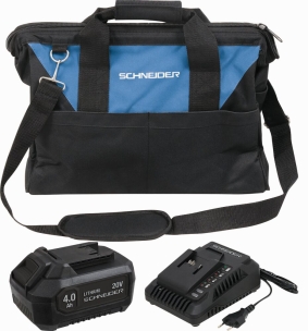 Pack 20V 1 batterie Li-ion 4Ah/chargeur 3A - sac de transport