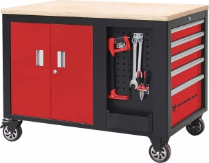 Servante 10 tiroirs avec plan de travail en bois 1141x730x888mm