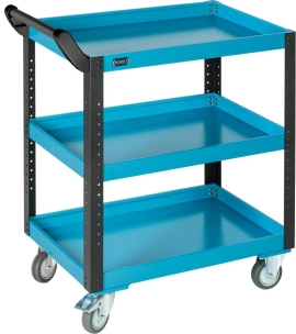 Servante d'atelier metallique 3 plateaux 890x542x899mm Servante d'atelier metallique 3 plateaux 890x542x899mm