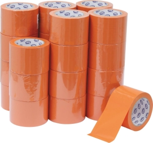 Ruban adhésif PVC orange 0,13x75mm 33m - lot de 24 pcs