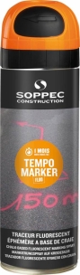 Peinture traceur de chantier 1 mois orange fluo - lot de 12 aérosols 650ml
