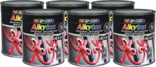 Peinture antirouille RAL 7011 gris - lot de 6 pots de 750ml