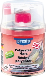 Résine polyester avec durcisseur - lot de 6 pots de 250g
