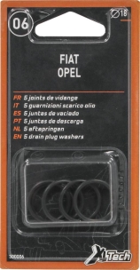 Joint de bouchon de vidange torique 18mm - blister de 5 pcs Joint de bouchon de vidange torique 18mm - blister de 5 pcs