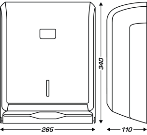 Distributeur d'essuie mains plié