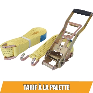 Sangle d'arrimage à cliquet séparé inversé 50mm 7,5T 9m doigts écartés