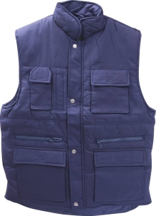 Gilet sans manche avec protège reins bleu XXXL