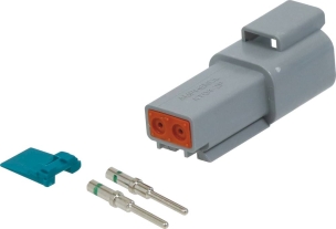 Connecteur étanche série DT mâle 2 voies en kit - lot de 10 pcs