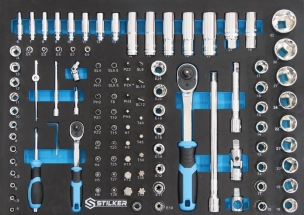 Module mousse 550x400mm douilles, cliquets 1/2" - 1/4" - 109 pcs