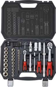 Coffret de douilles 1/4" et 1/2" - 73 pcs - palette de 84 pcs
