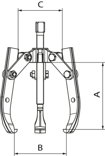Extracteur combiné 2 ou 3 griffes 100mm 1T