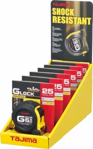 Mètre mesure à ruban 5m 25mm G Lock jaune - lot de 6 pcs