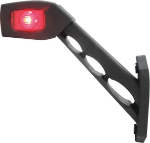 Feu de gabarit LED 12/24V côté gauche rouge/blanc/orange déporté coudé 180mm