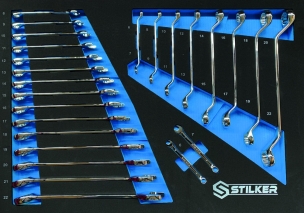 Servante d'atelier 7 tiroirs composée de 164 outils - modules mousse