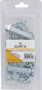 Goupilles clips 11mm avec chaîne - blister de 2 pcs