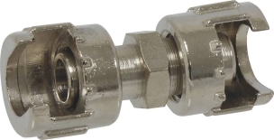 Raccord de jonction pour baïonnette avec 2 écrous 1/4" - blister de 2 pcs