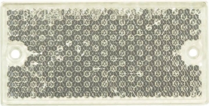 Catadioptre rectangle 106x50mm blanc à fixer Catadioptre rectangle 106x50mm blanc à fixer