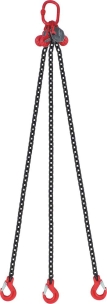 Elingue chaîne 3 brins ajustable 6,7T 4m grade 80