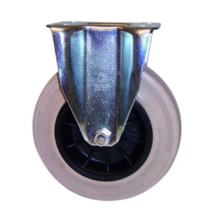 Chape zinguée moyenne fixe nylon + caoutchouc D.80mm