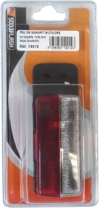 Feu de gabarit rouge/blanc sur languette - blister