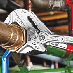 Pince clé gainée 400mm avec bouton poussoir