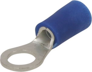 Cosse à oeil isolée bleue M5 - blister de 10 pcs