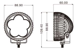 Phare de travail rond LED 10/32V 18W 1200 lumens