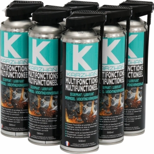 Dégrippant multifonctions avec tête 2 jets version néerlandais/belge - lot de 6 aérosols 500ml